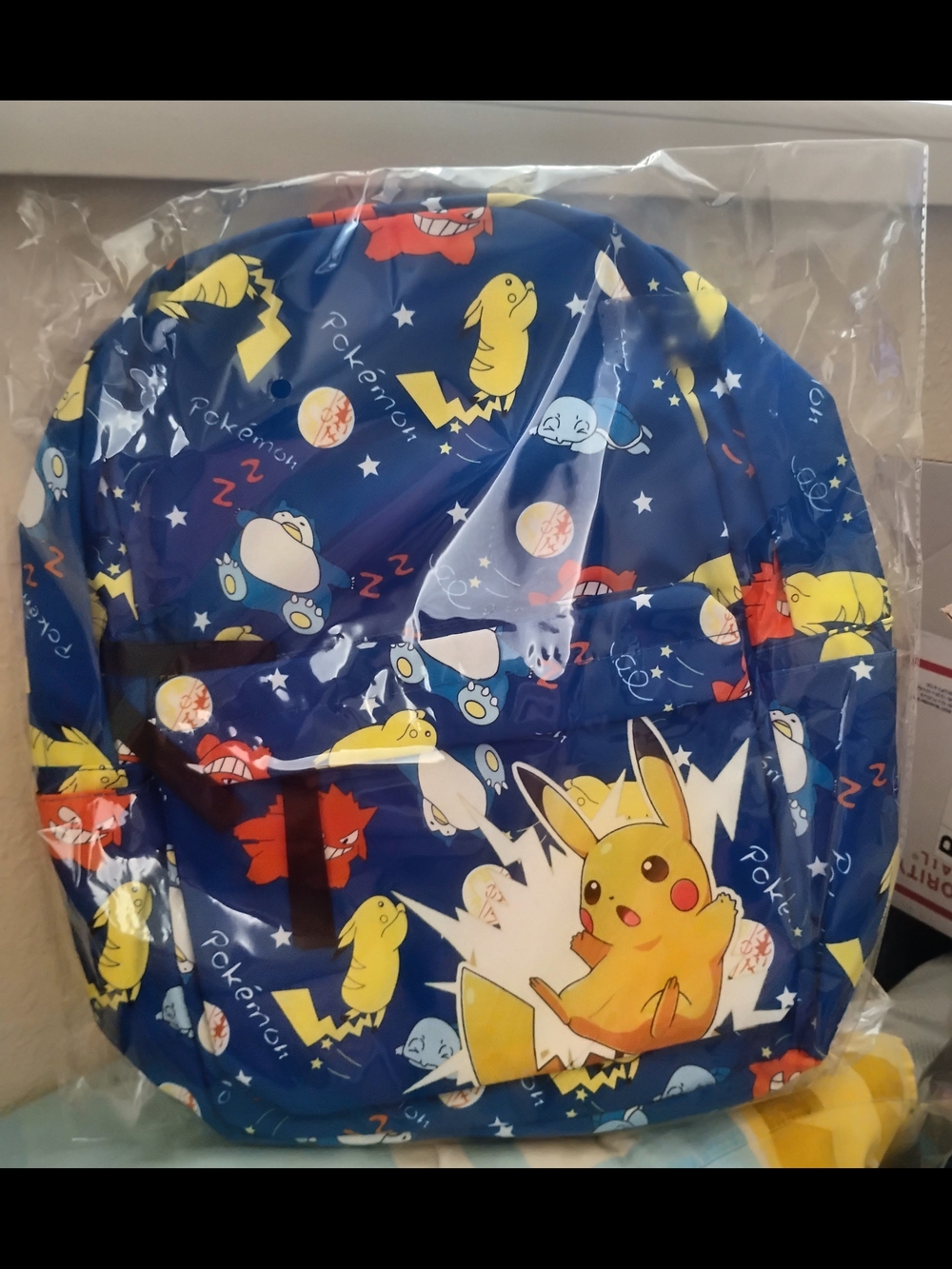 Pokemon Kids Backpack with Pikachu on Blue, Yellow, Red